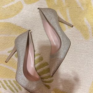 SJP Shoes Gold & Champagne glitter heels/pumps Size 41 1/2